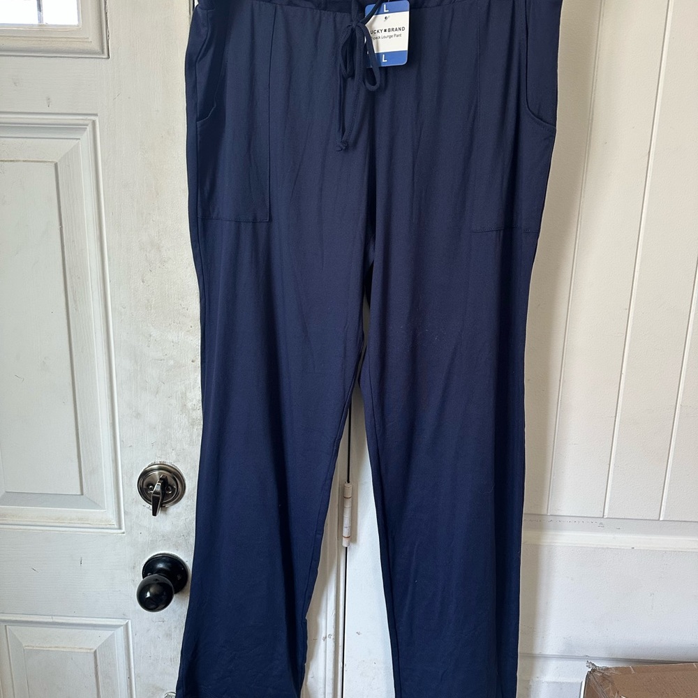 Lucky Brand Women’s Navy Lounge Pant Large NWOT